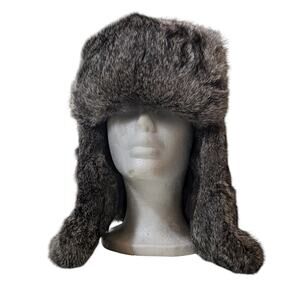 Mad Bomber Trapper Hat Large Quilted Lining Faux Fur Winter Warmth Ears